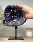 Deep Purple Natural Amethyst Geode, Stand Included - MWS1732