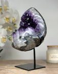 Stunning Natural Amethyts Cave with Metal Stand - MWS1698