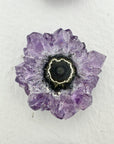 Genuine Amethyst & Green Jasper Stalactite Slices Flat - Perfect for Crafting Unique Jewelry - STS0007