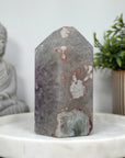 Natural Amethyst Stone Tower with Huge Crystals  - STP0151