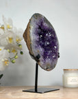 Beautiful Amethyst Geode, Metal Stand Included - MWS1608