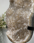 Gorgeous Natural Druzy Quartz Geode on Metal Stand - Sparkling Home Decor - MWS0893