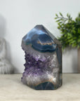 Natural Amethyst & Blue Agate Stone Tower  - STP0183