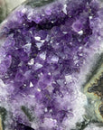 Natural Amethyst Geode with Green Jasper Shell - AWS1074