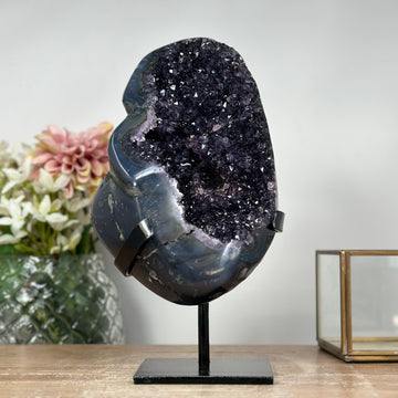 Stunning Amethyst & Agate Crystal Geode - MWS1057