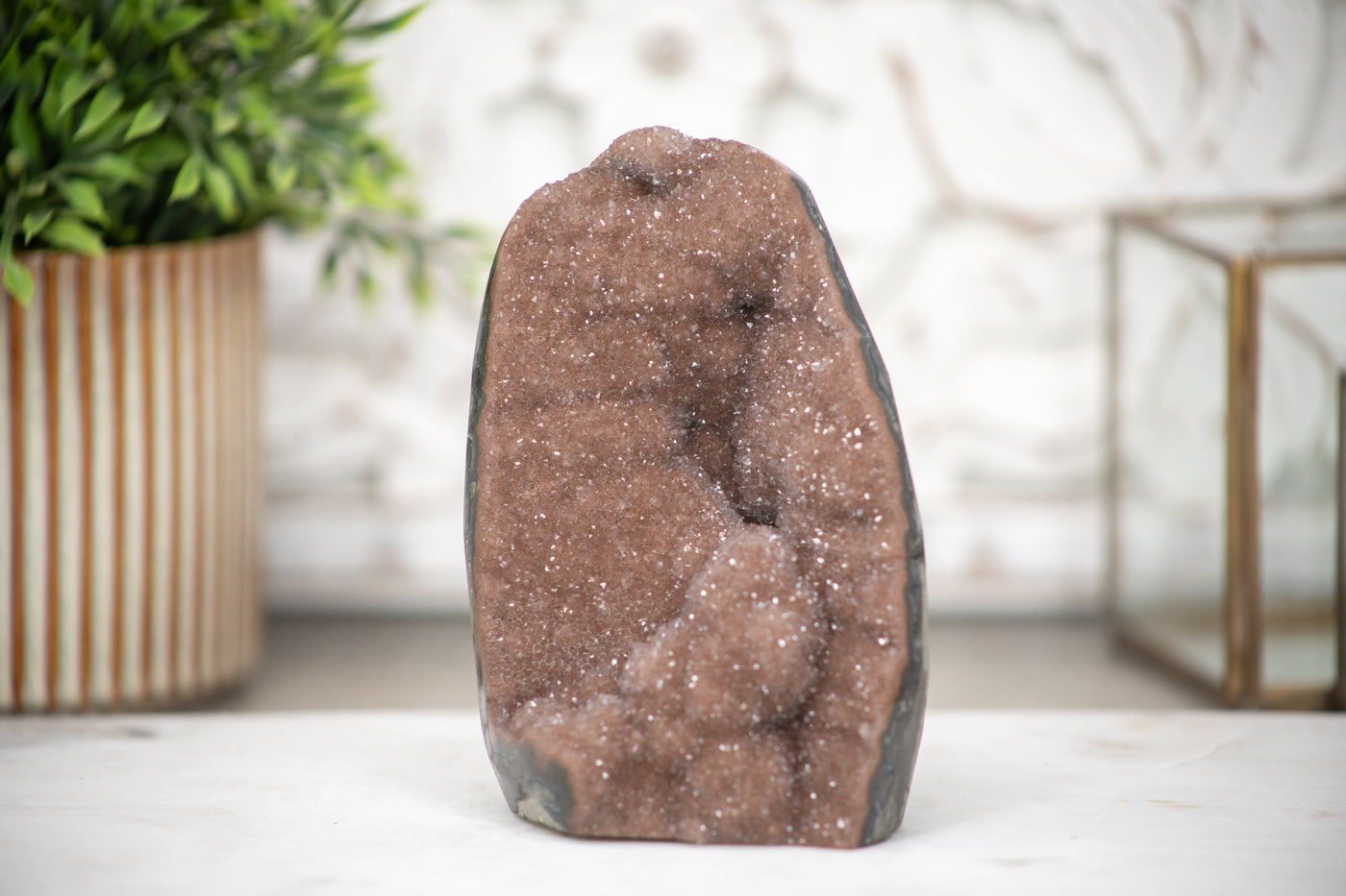 Stunning Natural Rainbow Druzy &amp; Jasper Cathedral - GQTZ0359