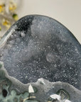 Beautiful Grey Tone Sugar Druzy Geode - MWS1692