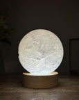 Natrual & Quartz Sphere with Wooden Stand with uilt-in LED Light - SPH0139