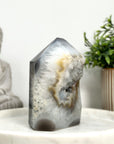 Natual Agate, Quartz & Stone Obelisk Tower  - STP0137