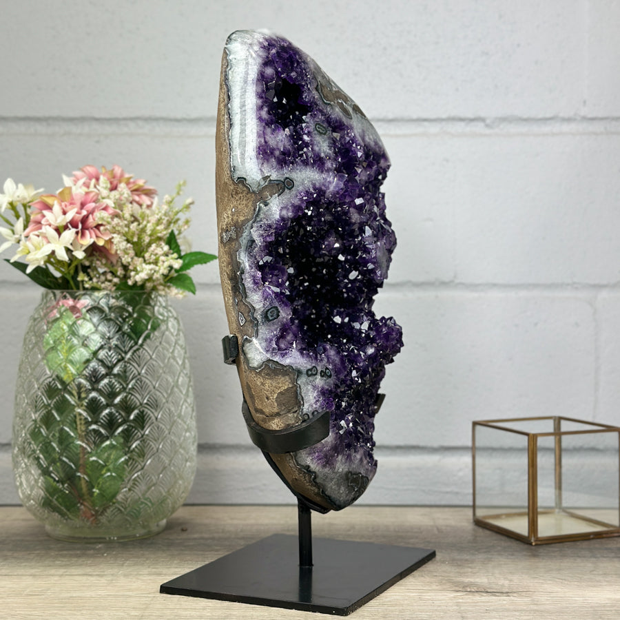 Deep Purple Amethyst Geode, Premium Quality Amethyst - AWS0212