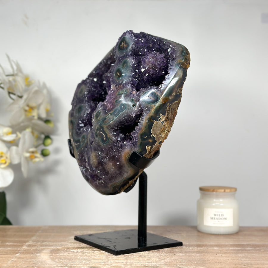 Outstaning Natural Amethyst Geode Full of Stalactite Formations - MWS1354