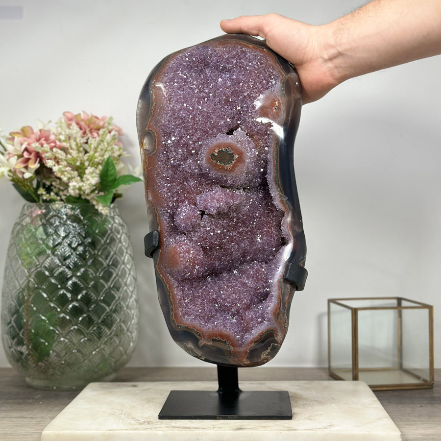 Beautiful Natural Ametnyst Geode with Stunning Formations - AWS1446