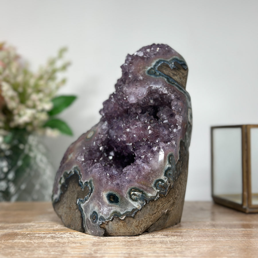 Stunning Amethyst Cathedral Geode with Formations - CBP0287