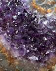 Natural Amethyst & Quartz Crystal Cluster with Stunning Yellow Banding - MWS1571