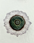 Genuine Amethyst & Green Jasper Stalactite Slices Flat - Perfect for Crafting Unique Jewelry - STS0007