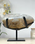 Natrual Quartz Geode with Metallic Stand - MWS1301