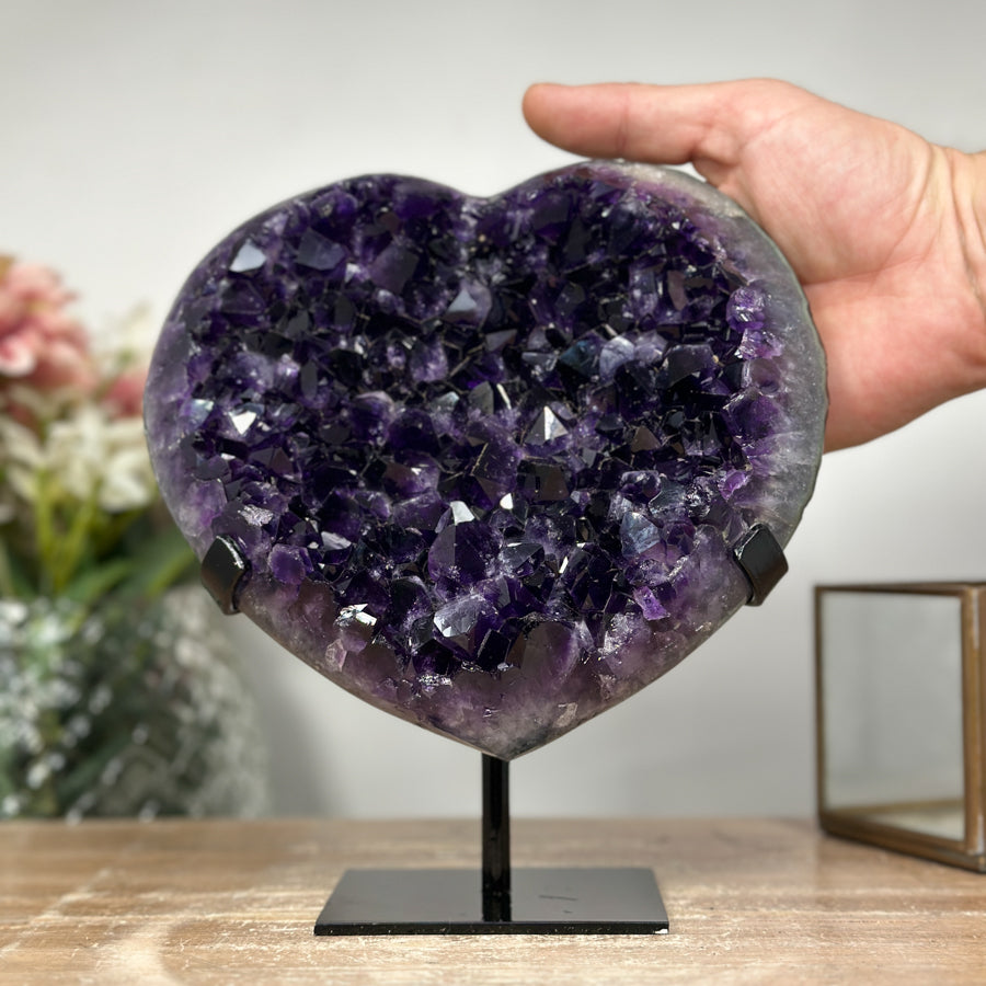 A+ Geade Uruguayan Amethyst Heart - HST0195