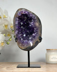 Natural Amethyst Stone Geode with Agate Shell - MWS1611