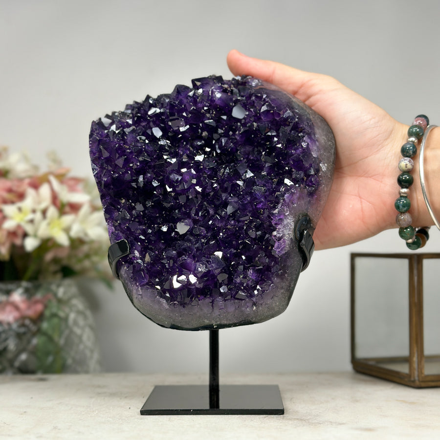 A-Grade Natural Amethyst Cluster with Stalactite Formations: A Unique Addition to Any Collection - MWS0858