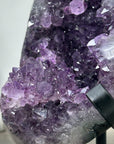 Natural Amethyst Geode with Handmade Stand, Ready to Display Specimen - MWS0106