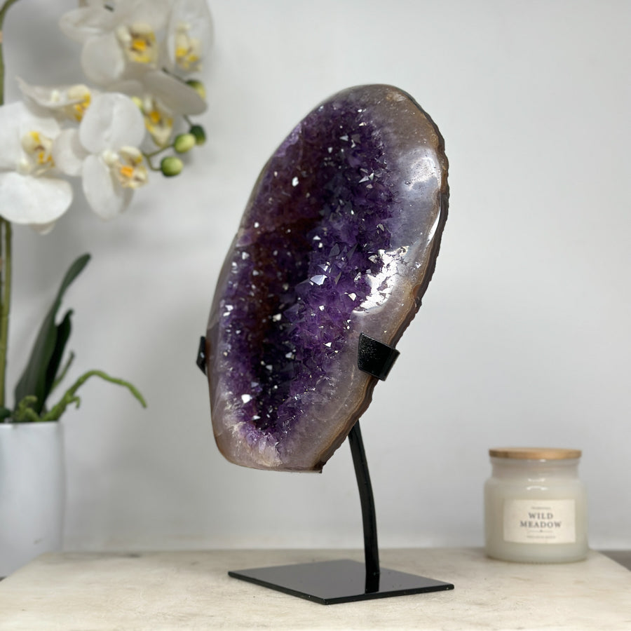 Natural Amethyst Geode with Beautiful Purple Color - MWS1562