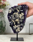 Premium A Grade Amethyst Cluster with Square Calcite Formations - MWS0908