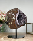 Red Jasper & Amethyst Crystal Cave Geode - MWS0817