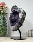 Beautiful Amethyst Cluster with Green Jasper Shell - MWS1155