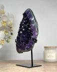 Premium Quality Amethyst Geode, Metallic Stand Included - MWS1722