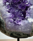 Natural Amethyst, Green Jasper & Quartz Stone Geode - MWS1570