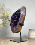 Natural Amethyst Geode with Black Hematite Formation - MWS1589