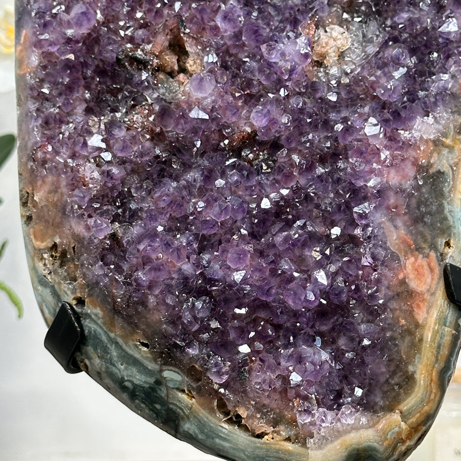 Stunning Amethyst &amp; Jasper Stone Crystal Specimen - MWS1668