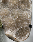 Gorgeous Natural Druzy Quartz Geode on Metal Stand - Sparkling Home Decor - MWS0893