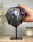 Beautiful Amethyst Geode with Calcite & Black Hematite - MWS1679