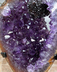 Natural Amethyst Geode with Black Hematite Formation - MWS1589