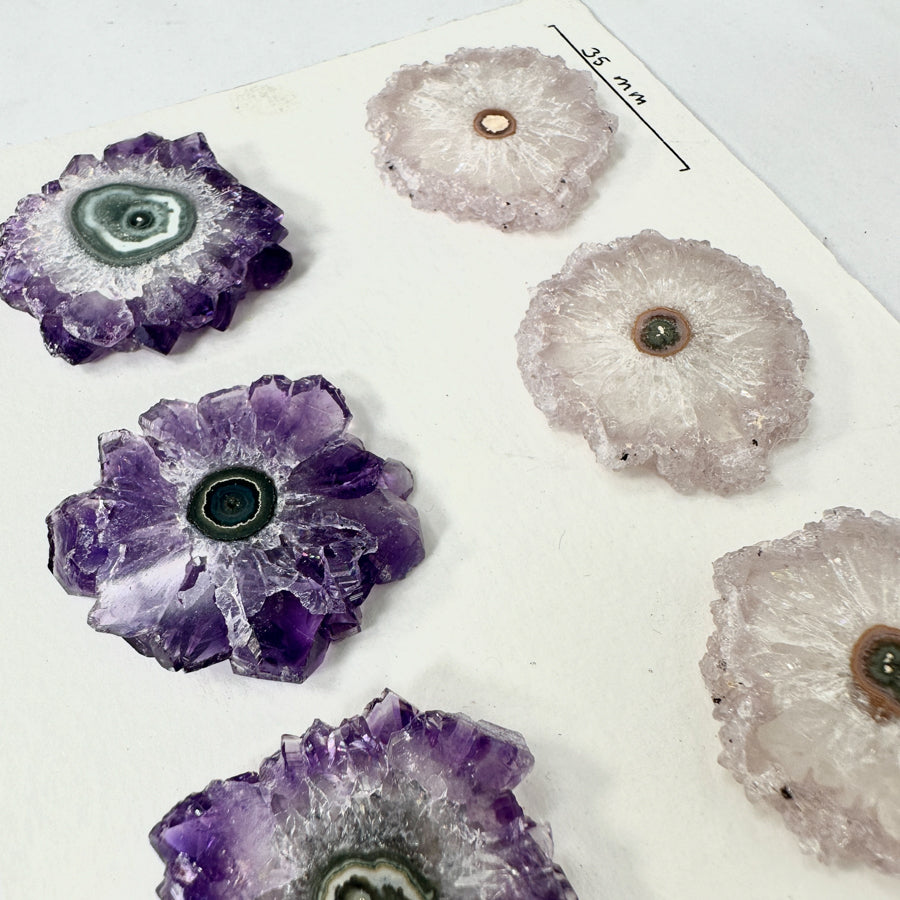 High-Quality Amethyst Stalactite Slices for Jewelers - Wholesale Bulk Pack - STS0029