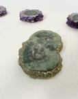 Unique Amethyst, Quartz & Green Jasper Stalactite Slices Set - Natural Crystal for Handmade Jewelry - STS0015