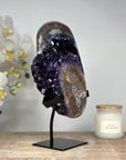 Deep Purple Amethyst Cluster with Huge Large Shinny Crystals - MWS1685