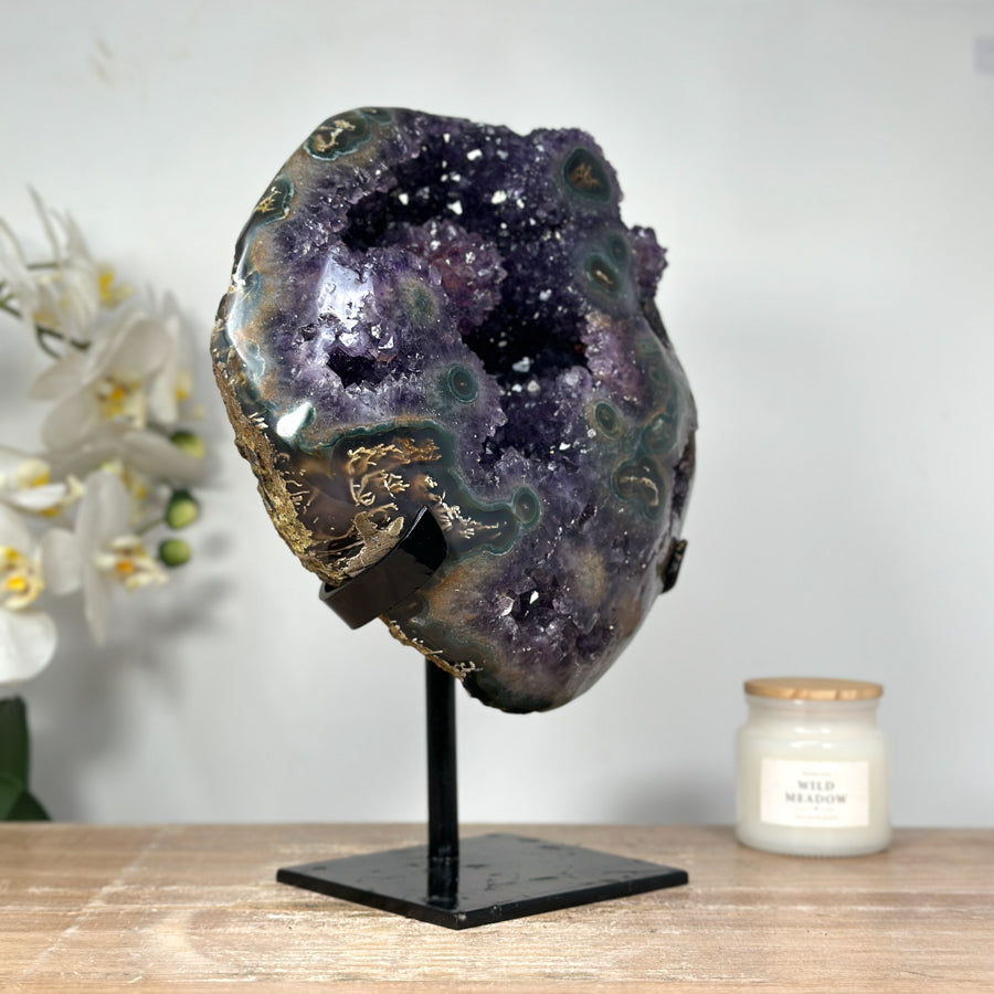 Outstaning Natural Amethyst Geode Full of Stalactite Formations - MWS1354