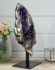 Unique Beautiful Amethyst & Green Jasper Stone Leaf - AWS0882