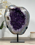 Natural Uruguayan Amethyst Geode with agate Shell - MWS1265