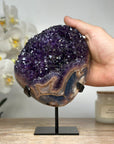 Natural Deep Purple Amethyst & Jasper Crystal Cluster - MWS1693