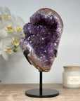 Natural Amethyst Geode with Red Tone Jasper Shell - MWS1402