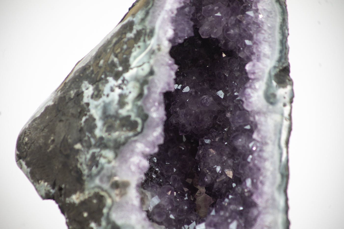 Stunning huge Natural Amethyst &amp; Green Jasper Geode from Uruguay - MWS0369