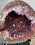 Natural Crystal Geode with Red Agate Shell - MWS1620