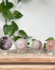 Natural Quartz & Agate Stone Sphere Set, 4 pieces set, | SLT0175