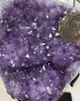 Natural Amethyst Stone Crystal with Calcite Formation - Unique Decorative Piece - MWS0895