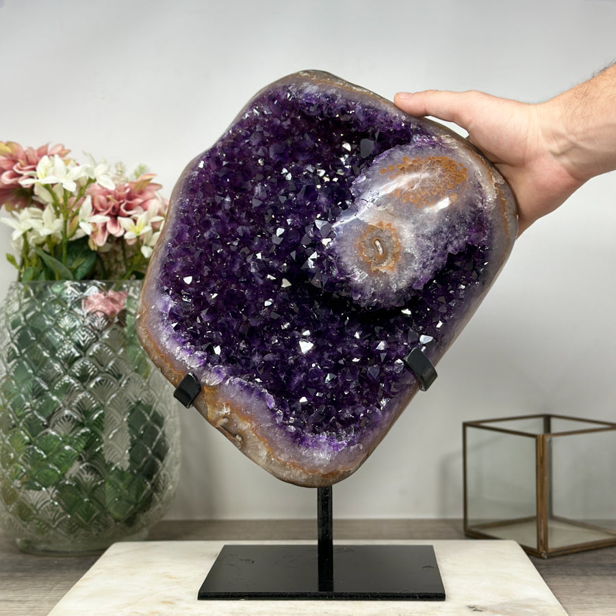 Rare Amethyst &amp; Quartz with Double Crystallization Cluster - Ideal for home Decor - MWS0922