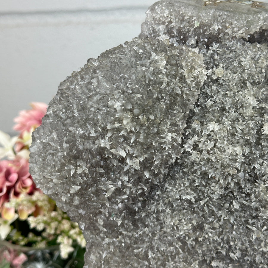 Massive Quartz Specimen with Intricate Calcites and Sparkling Crystals - AWS1437