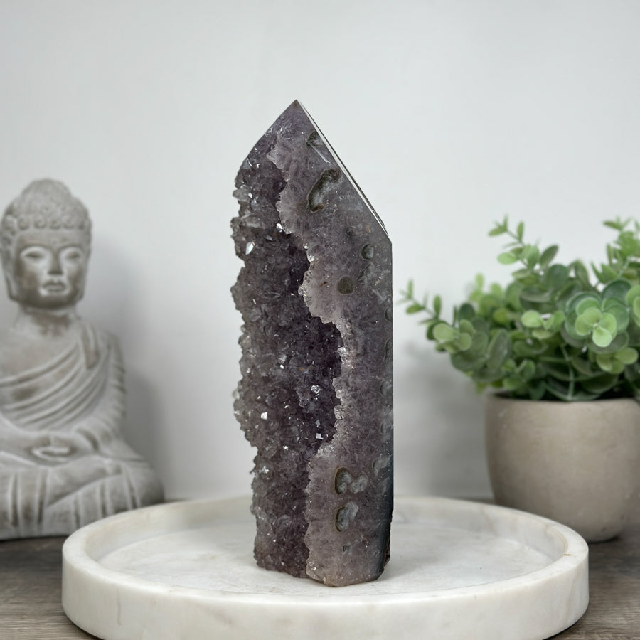 Large Natural Amethyst Stone Tower  - STP0171